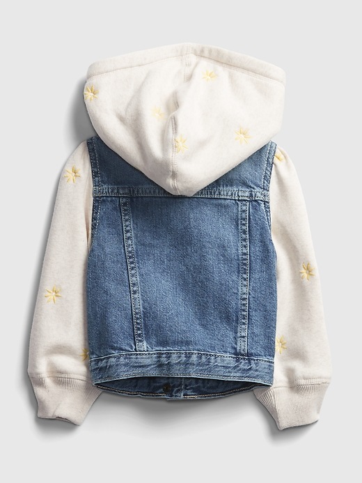 Image number 2 showing, Toddler Denim Knit Jacket