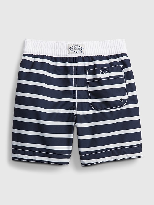 View large product image 2 of 3. Toddler Stripe Swim Trunks