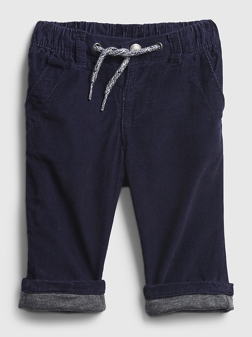 View large product image 1 of 1. Baby Cord Lined Pull-On Pants