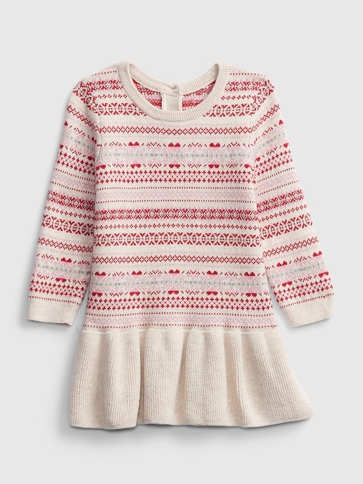 Image number 1 showing, Baby Fair Isle Pattern Dress