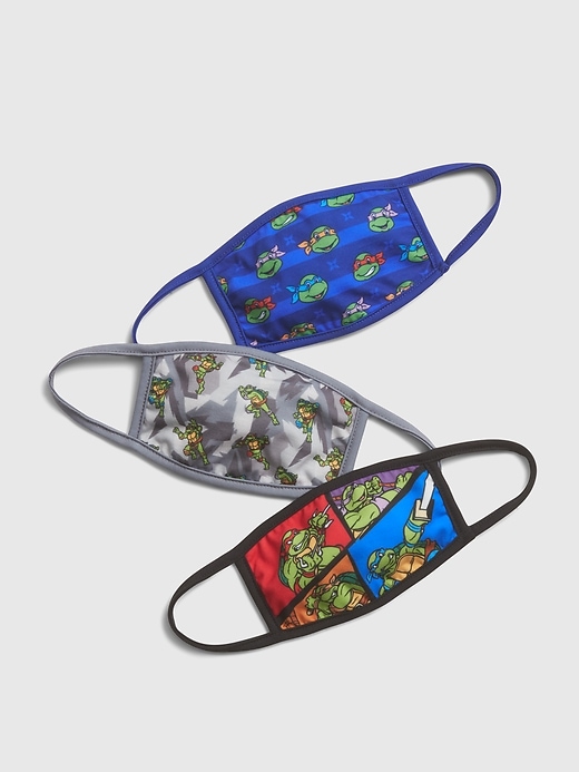 View large product image 1 of 1. Kids Ninja Turtles Face Mask (3-Pack)
