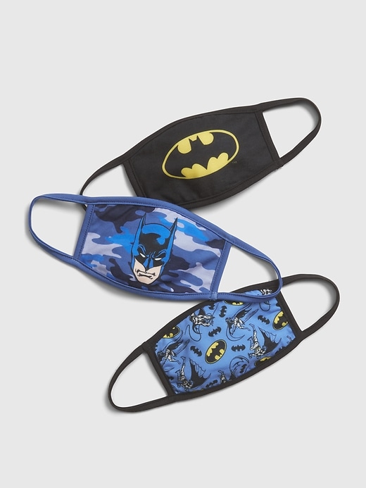 1 of 8 showing, with the color multi batman of product Kids Batman Face Mask (3-Pack)