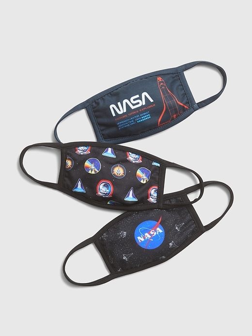 Image number 1 showing, Kids Nasa Face Mask (3-Pack)