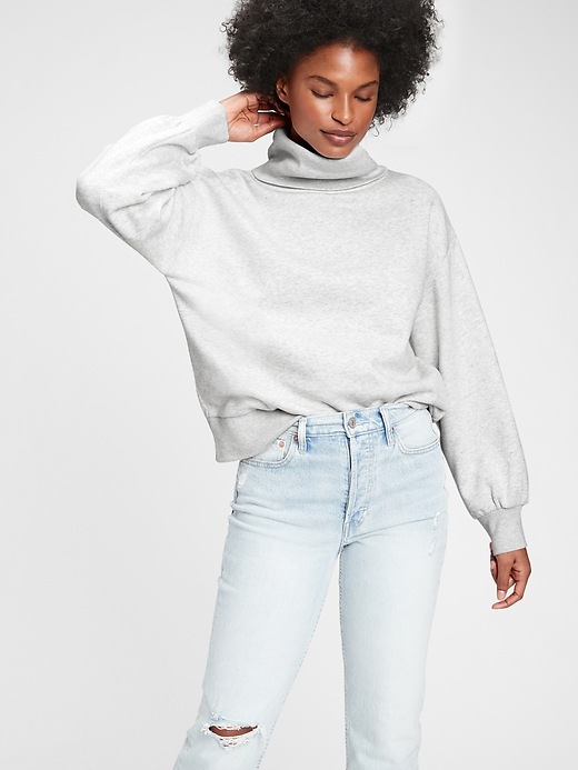 View large product image 1 of 1. Vintage Soft Turtleneck Sweatshirt