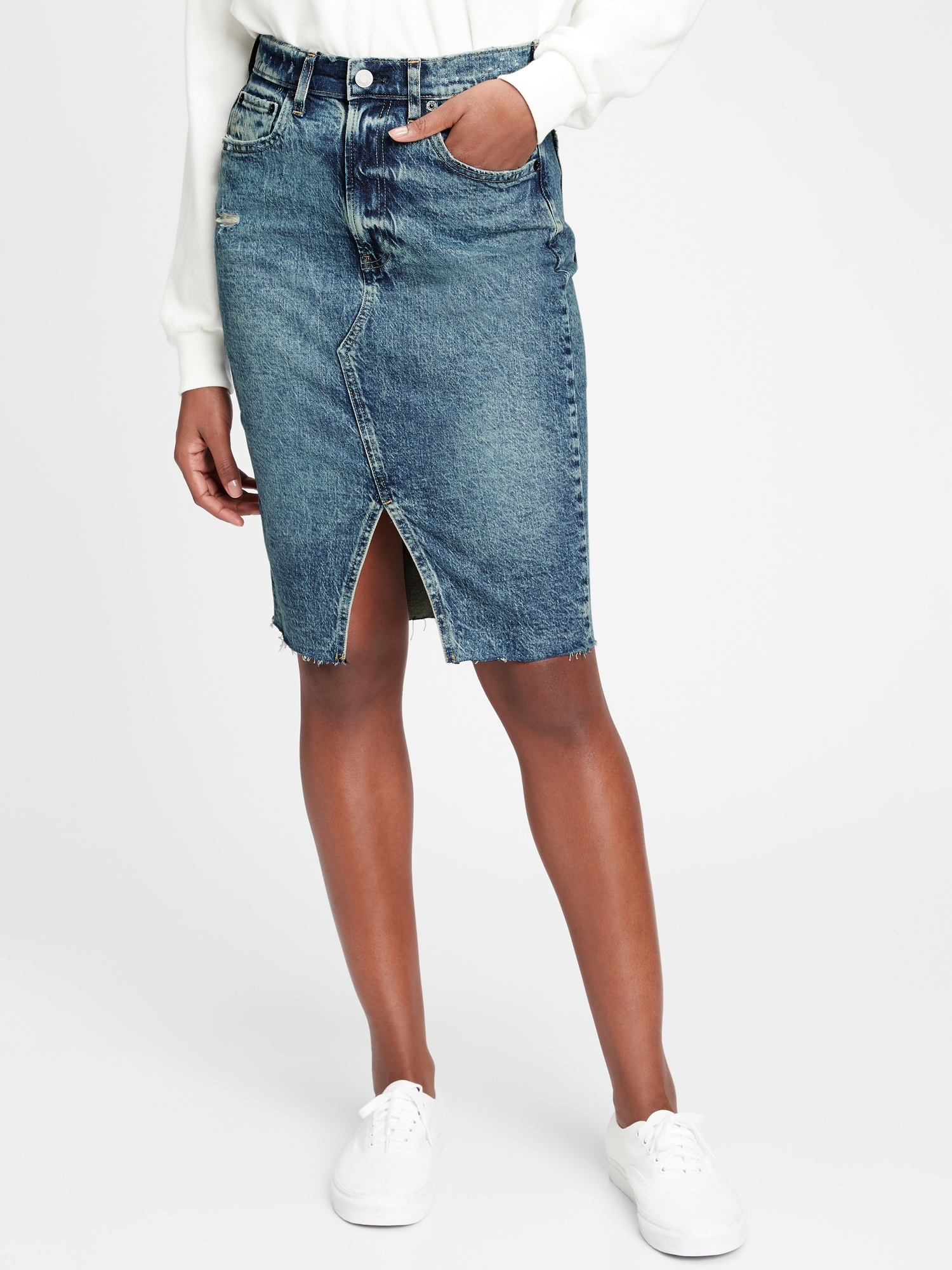 Denim Pencil Skirt Gap