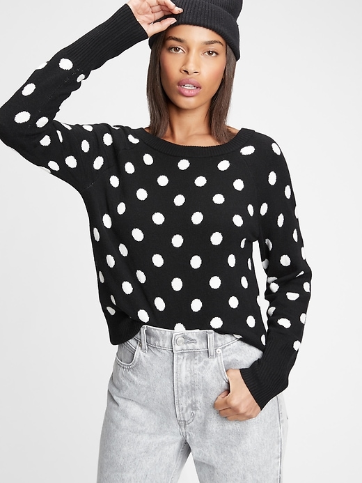 Image number 1 showing, Dotty Boatneck Sweater