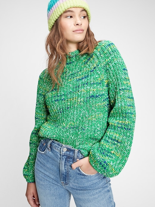 View large product image 1 of 1. Marled Turtleneck Sweater