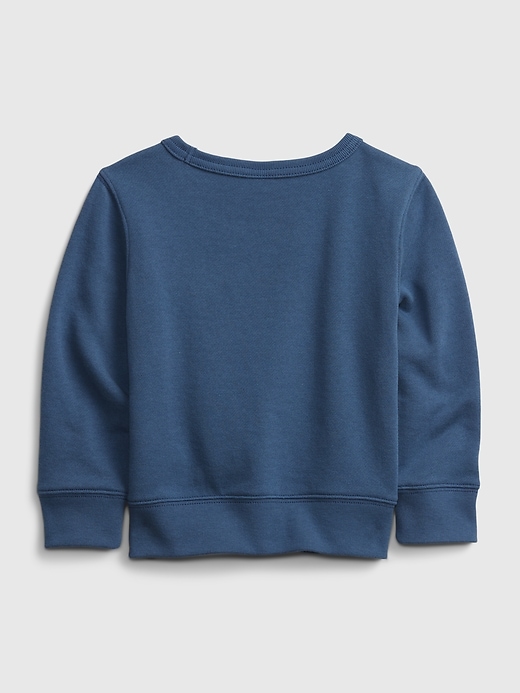 2 of 8 showing, with the color night blue of product Toddler Crewneck Graphic Sweater