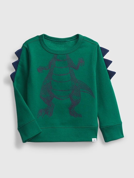 1 of 8 showing, with the color balsam tree of product Toddler 3D Crewneck Sweatshirt