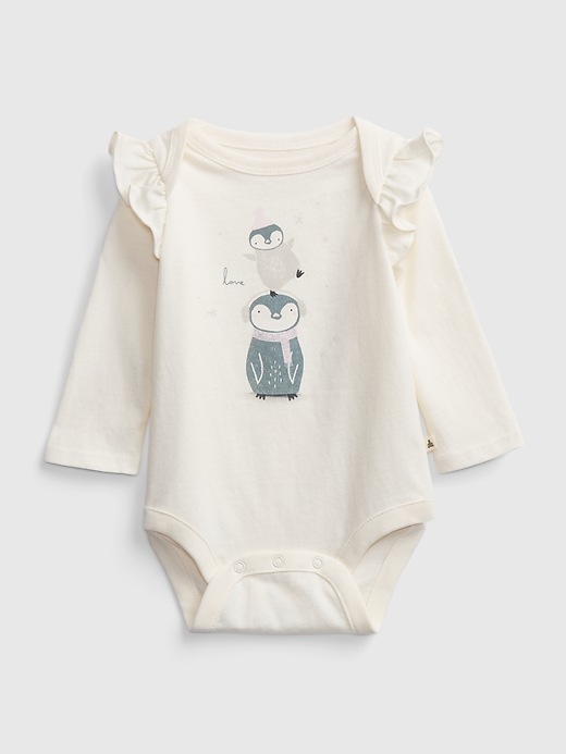 Image number 1 showing, Baby Organic Penguin Bodysuit