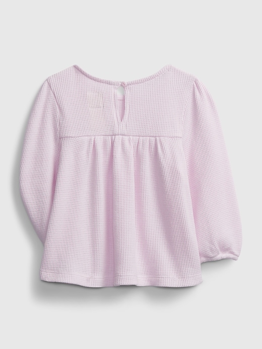 2 of 8 showing, with the color soft plum of product Baby Organic Cotton Thermal Shirt