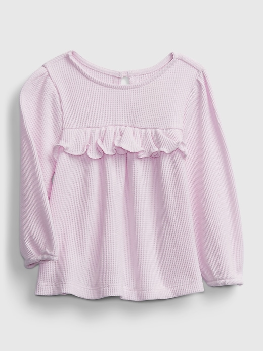 1 of 8 showing, with the color soft plum of product Baby Organic Cotton Thermal Shirt