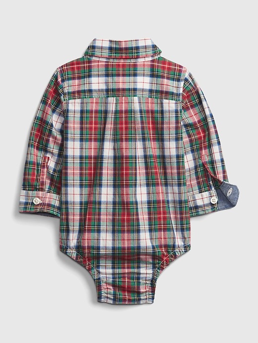 Image number 2 showing, Baby Plaid Bodysuit
