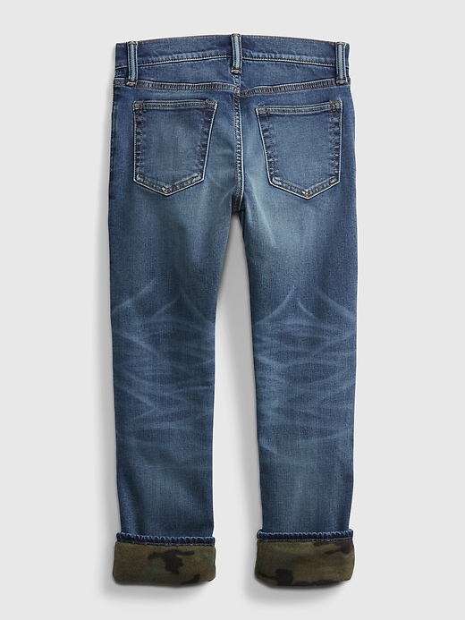 Image number 3 showing, Kids Lined Slim Jeans with Stretch