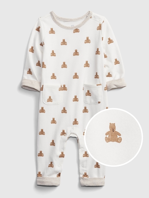 1 of 8 showing, with the color ivory frost of product Baby Bear One-Piece