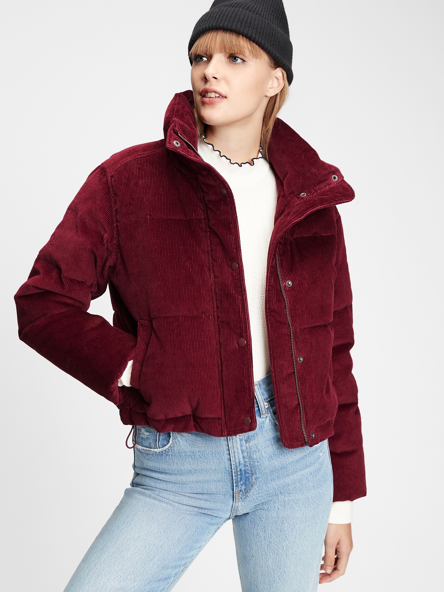 jaiden corduroy puffer jacket