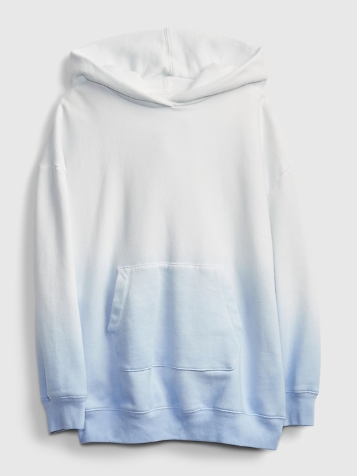 2 of 8 showing, with the color blue dip dye of product Teen Oversized Tunic Sweatshirt