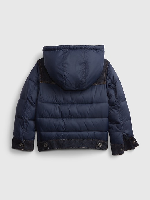 Image number 2 showing, Toddler Denim Puffer