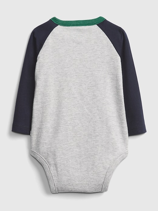 2 of 8 showing, with the color light heather grey mom of product Baby Mix and Match Graphic Bodysuit