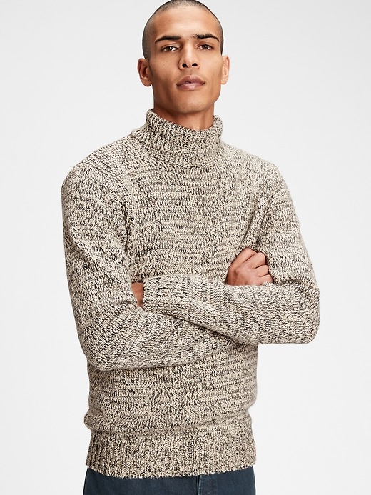 View large product image 1 of 1. Marled Turtleneck Sweater