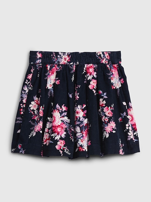 2 of 8 showing, with the color navy floral print of product Toddler Floral Skirt
