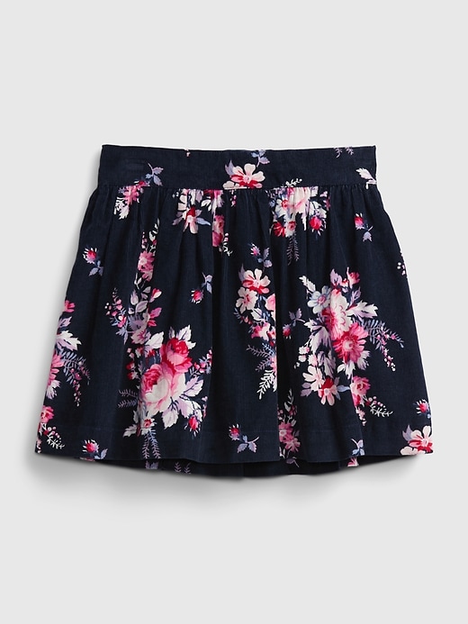 1 of 8 showing, with the color navy floral print of product Toddler Floral Skirt