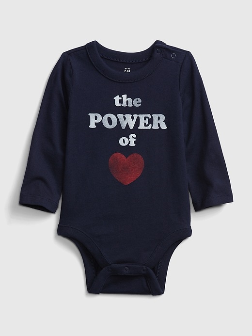Image number 1 showing, Baby Power Of Love Graphic Bodysuit