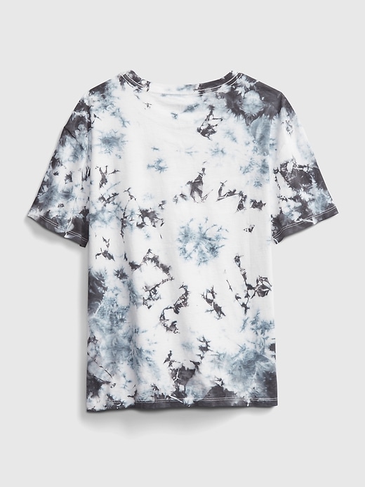 2 of 8 showing, with the color tie dye multi black of product Teen &#124 Parental Advisory Recycled Oversized Graphic T-Shirt