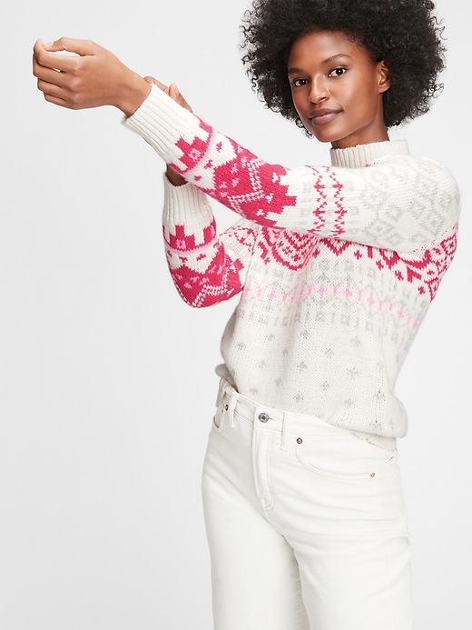 Image number 5 showing, Fair Isle Turtleneck Sweater