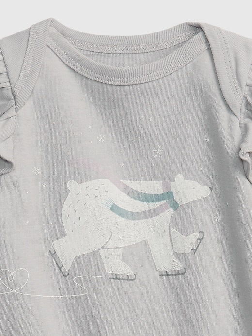 Image number 3 showing, Baby Organic Cotton Polar Bear Graphic Bodysuit