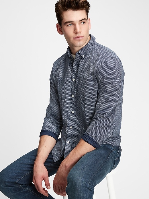 View large product image 1 of 1. Lived-In Poplin Shirt in Untucked Fit