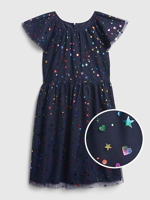 Image number 1 showing, Kids Sparkly Star Dress