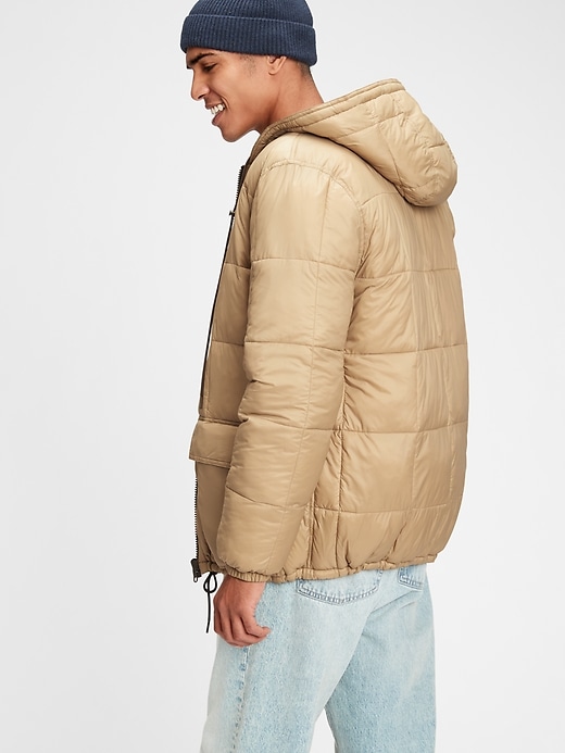 Image number 2 showing, Lightweight Reversible Grid Quilted Puffer Jacket