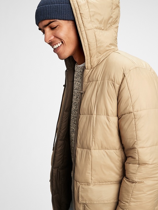 Image number 5 showing, Lightweight Reversible Grid Quilted Puffer Jacket