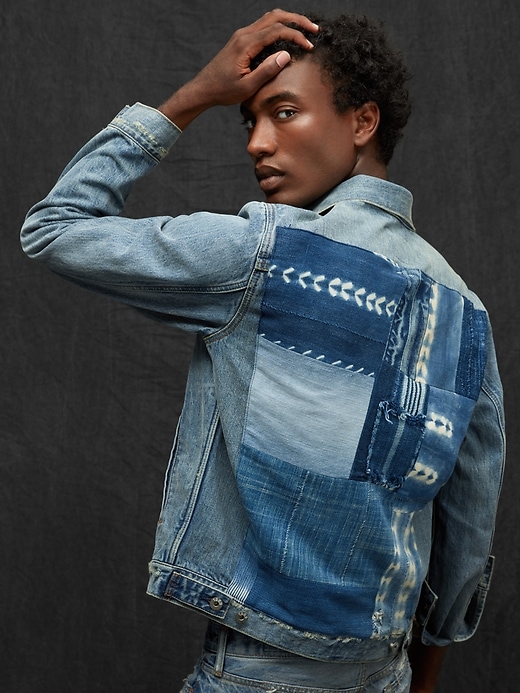 View large product image 1 of 1. The 1969 Collection Patchwork Denim Jacket
