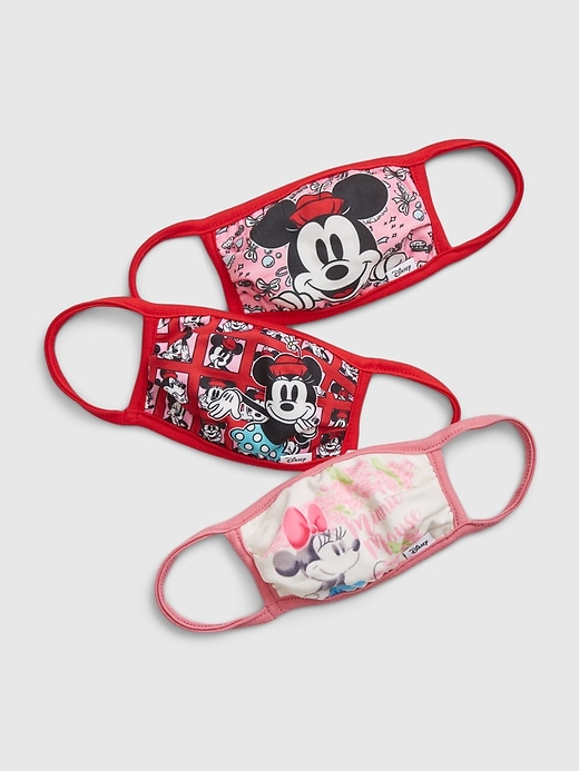 1 of 8 showing, with the color multi minnie mouse of product Kids Disney Face Mask (3-Pack)