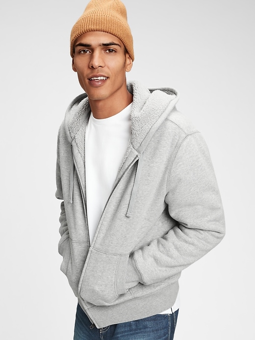 Vintage soft sherpa hoodie 2025