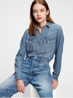 jean shirt girl