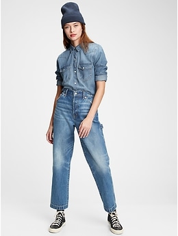 gap denim western shirt