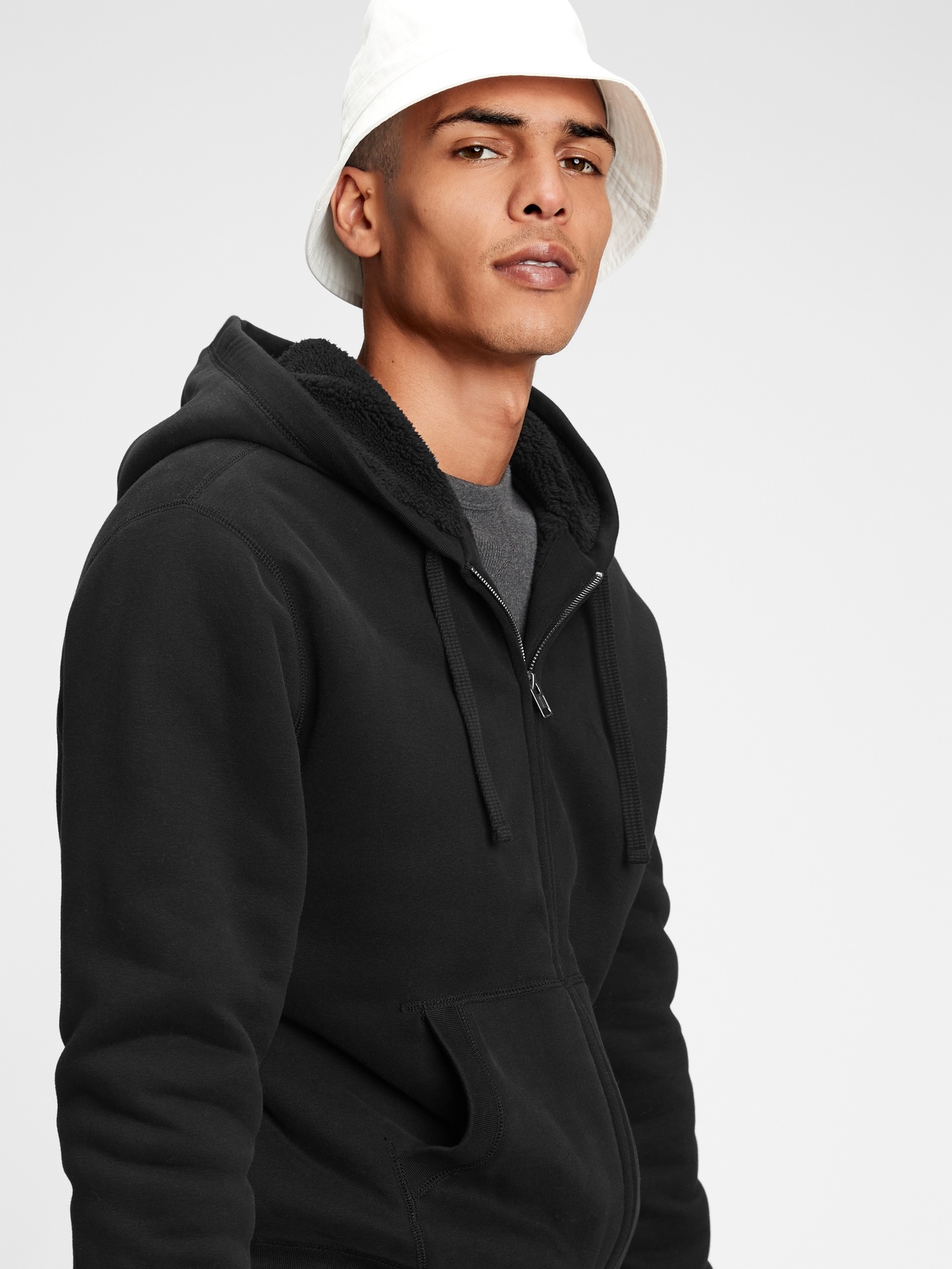 Vintage soft sherpa hoodie 2025