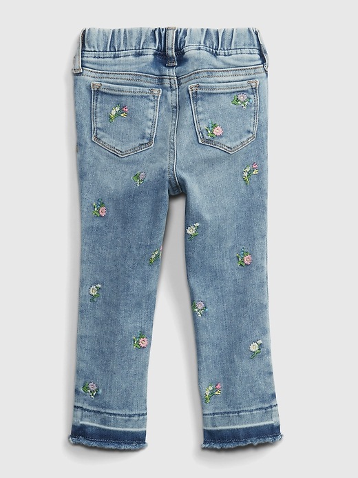 Image number 2 showing, Toddler Embroidered Floral Pull-On Jeggings with Washwell&#153