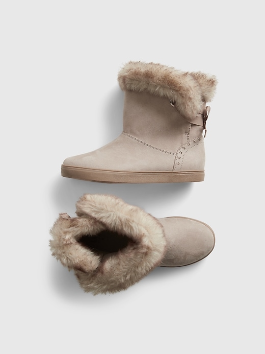 Image number 1 showing, Kids Faux Fur Boots