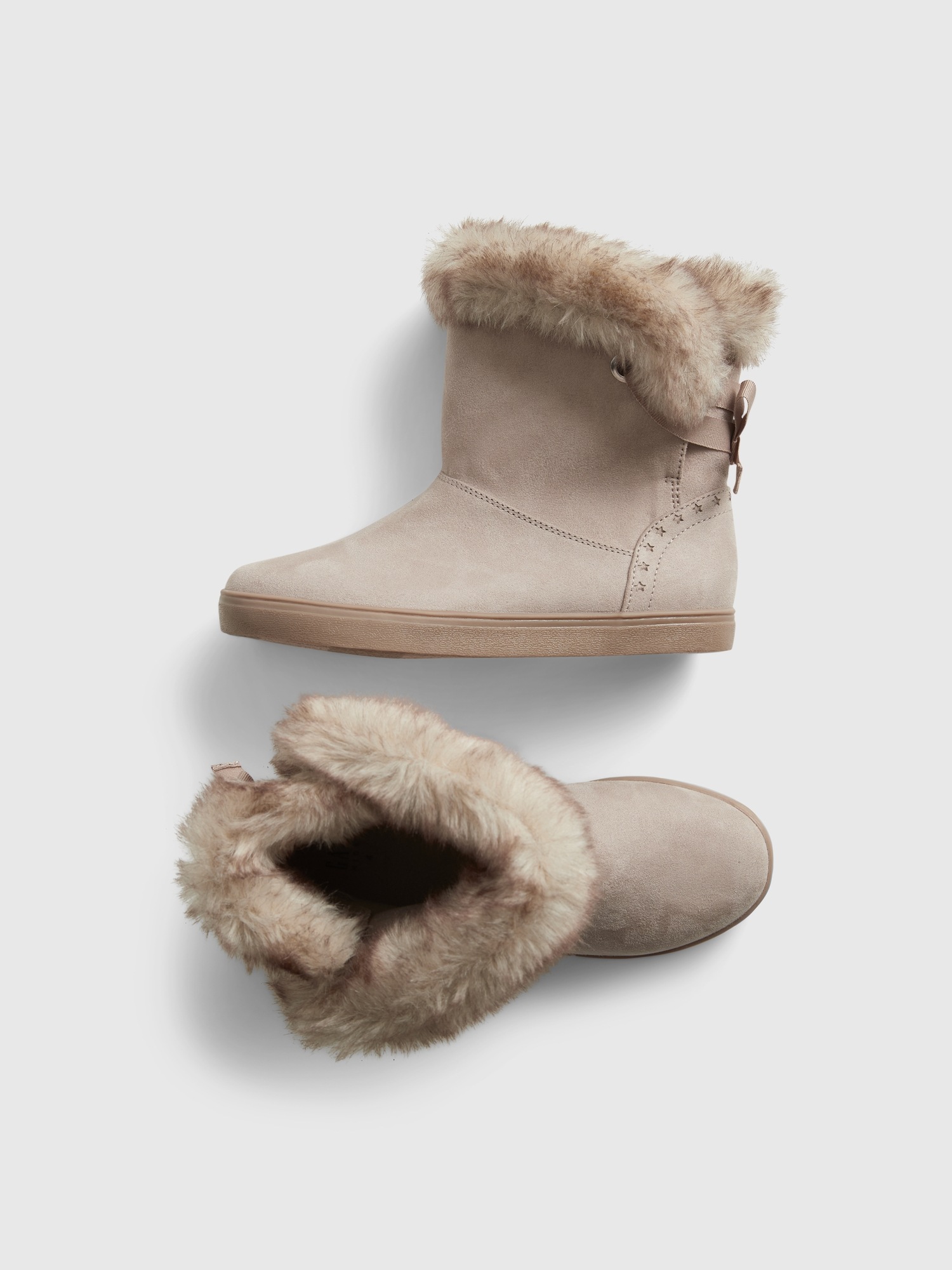 kids faux fur boots