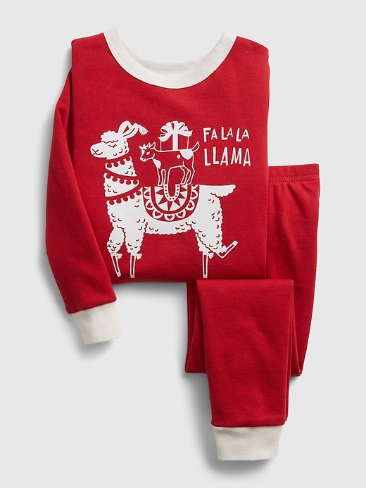 Image number 1 showing, babyGap Llama PJ Set