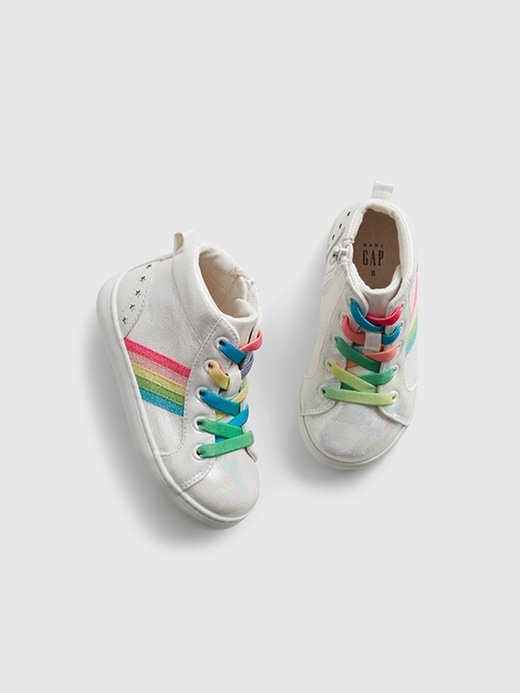 View large product image 1 of 2. Toddler Rainbow High-Tops