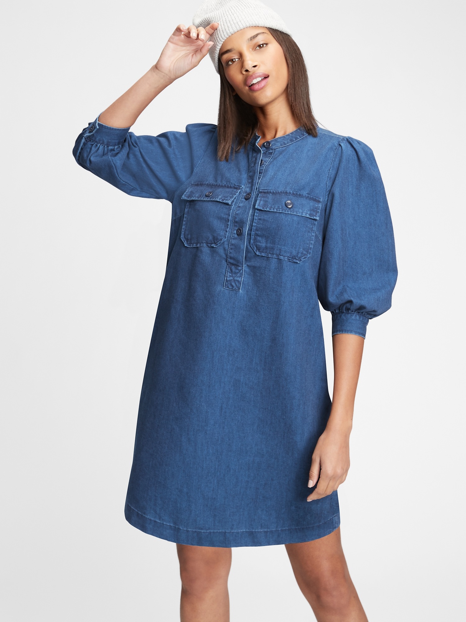 soft denim dress