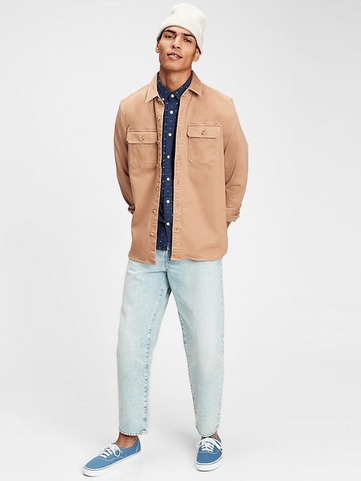 Image number 3 showing, Lived-In Stretch Poplin Shirt in Untucked Fit