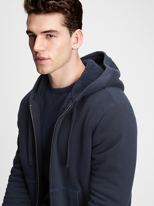 gap sherpa hoodie