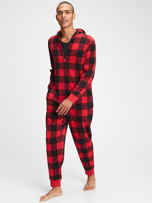 Image number 1 showing, Adult Plaid One-Piece