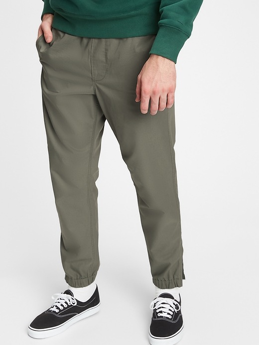 Image number 5 showing, Organic Zip-Woven Joggers